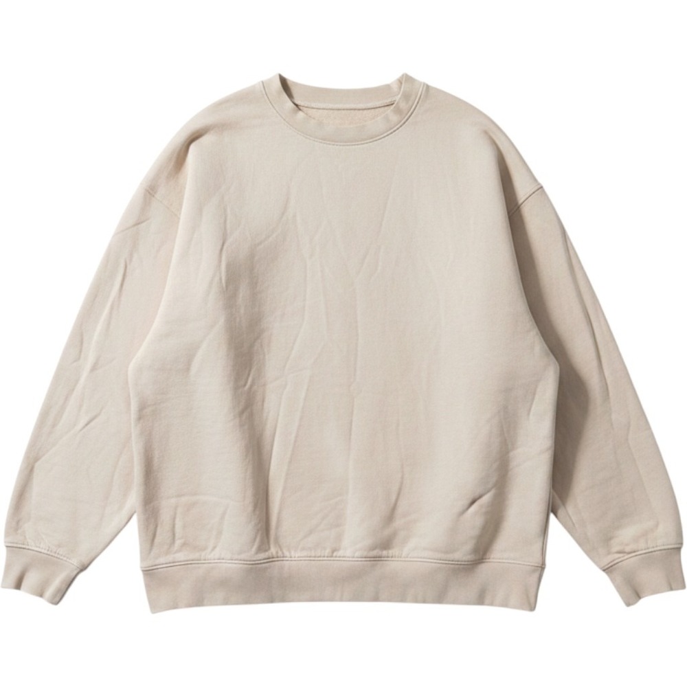 MATE the Label Sweatshirt XL Cream Organic Cotton Oversized Minimalist Cozy